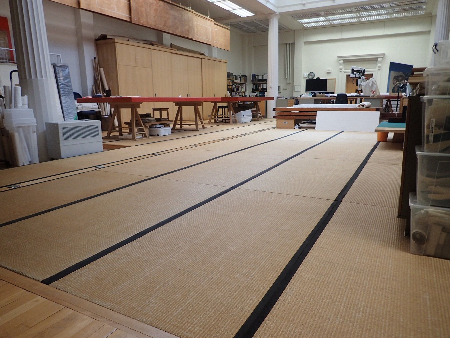 Tatami für das British Museum vor der Installation