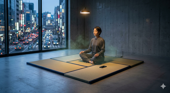The Lounge Island - Japandi Living Room Tatami Floor
